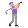 Woman Golfing: Medium-Light Skin Tone Emoji 🏌🏼‍♀️ image - Microsoft Classic 2D style