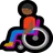 Man In Manual Wheelchair: Medium-Dark Skin Tone