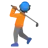 Person Golfing: Medium-Dark Skin Tone
