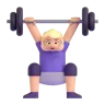 Woman Lifting Weights: Medium-Light Skin Tone Emoji 🏋🏼‍♀️ image - Microsoft 3D Fluent style