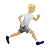 Person Running Facing Right: Medium-Light Skin Tone