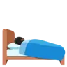 Person In Bed: Dark Skin Tone Emoji 🛌🏿 image - Google Noto Color style