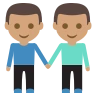 Men Holding Hands: Medium Skin Tone Emoji 👬🏽 image - EmojiTwo style