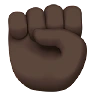Raised Fist: Dark Skin Tone Emoji ✊🏿 image - Apple style