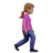 Woman Walking Facing Right: Medium Skin Tone