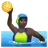 Woman Playing Water Polo: Dark Skin Tone