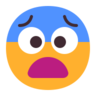 Emoji Félelmetes arc 😨 image - Microsoft Classic 2D style