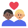 Couple With Heart: Man, Man, Medium-Dark Skin Tone, Medium-Light Skin Tone Emoji 👨🏾‍❤️‍👨🏼 image - Tossface style