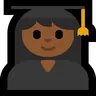 Woman Student: Medium-Dark Skin Tone Emoji 👩🏾‍🎓 image - Microsoft Windows 10 Segoe UI Emoji style