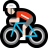 Person Biking: Light Skin Tone Emoji 🚴🏻 image - Microsoft Windows 10 Segoe UI Emoji style