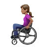 Woman In Manual Wheelchair: Medium Skin Tone Emoji 👩🏽‍🦽 image - Apple style