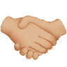 Handshake: Medium-Light Skin Tone Emoji 🤝🏼 image - Apple style