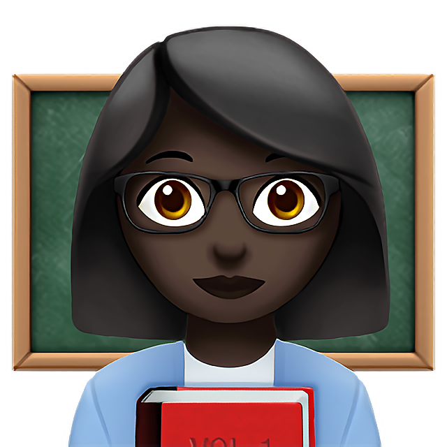 Woman Teacher: Dark Skin Tone