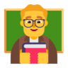 Man Teacher Emoji 👨‍🏫 image - Microsoft Classic 2D style