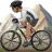 Person Mountain Biking: Medium Skin Tone
