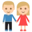 Woman And Man Holding Hands: Medium-Light Skin Tone