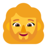 Woman: Beard Emoji 🧔‍♀️ image - Microsoft Classic 2D style