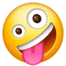 하나의 크고 작은 눈을 가진 웃기는 얼굴 Emoji 🤪 image - Samsung style