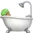 Person Taking Bath: Medium Skin Tone