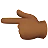 Backhand Index Pointing Left: Medium-Dark Skin Tone
