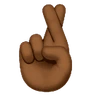 Crossed Fingers: Medium-Dark Skin Tone Emoji 🤞🏾 image - Huawei Harmony OS style