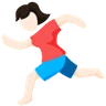 Person Running: Light Skin Tone Emoji 🏃🏻 image - Facebook Messenger (2016) style