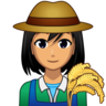 Woman Farmer: Medium Skin Tone Emoji 👩🏽‍🌾 image - Emojidex style