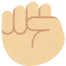 Raised Fist: Medium-Light Skin Tone Emoji ✊🏼 image - Twitter / X (Twemoji) style