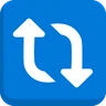 Emoji Frecce circolari in senso orario verso il basso e verso l'alto 🔃 image - Skype style