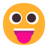 突き出した舌で顔をする Emoji 😛 image - Microsoft Classic 2D style
