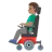 Man In Motorized Wheelchair: Medium Skin Tone
