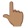 Backhand Index Pointing Up: Medium Skin Tone Emoji 👆🏽 image - Google Noto Color Animated style