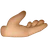Palm Up Hand: Medium Skin Tone