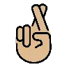 Crossed Fingers: Medium-Light Skin Tone Emoji 🤞🏼 image - OpenMoji style