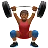 Man Lifting Weights: Medium-Dark Skin Tone
