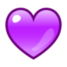 紫心勋章 Emoji 💜 image - Emojidex style