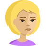 Person Pouting: Medium-Light Skin Tone Emoji 🙎🏼 image - Facebook Messenger (2016) style