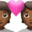 Couple With Heart: Medium-Dark Skin Tone