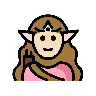 Woman Elf: Light Skin Tone Emoji 🧝🏻‍♀️ image - OpenMoji style