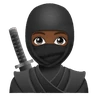 Ninja: Medium-Dark Skin Tone Emoji 🥷🏾 image - Huawei Harmony OS style