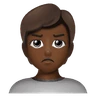 Person Pouting: Medium-Dark Skin Tone Emoji 🙎🏾 image - Huawei Harmony OS style