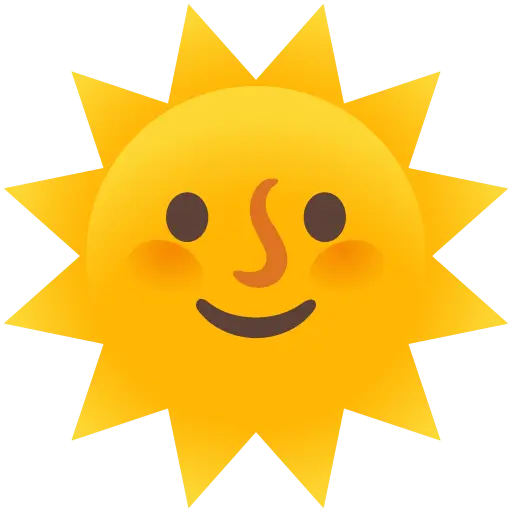 Sonne mit Gesicht