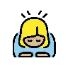 Woman Bowing: Medium-Light Skin Tone Emoji 🙇🏼‍♀️ image - OpenMoji style