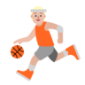 Person Bouncing Ball: Medium-Light Skin Tone Emoji ⛹🏼 image - Microsoft Classic 2D style