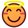 Rosto sorridente com halo Emoji 😇 image - Emojidex style