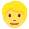 Emoji Persona con i capelli biondi 👱 image - Twitter / X (Twemoji) style