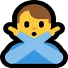 Man Gesturing No Emoji 🙅‍♂️ image - Microsoft Windows 10 Segoe UI Emoji style