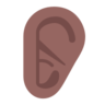 Ear: Medium-Dark Skin Tone Emoji 👂🏾 image - Microsoft Classic 2D style