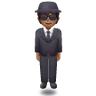 Person In Suit Levitating: Medium-Dark Skin Tone Emoji 🕴🏾 image - Samsung style