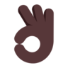 Ok Hand: Dark Skin Tone Emoji 👌🏿 image - Microsoft Classic 2D style